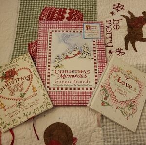 3) Never Used Susan Branch Keepsake Books. 2) Christmas and 1) Love Memory Books